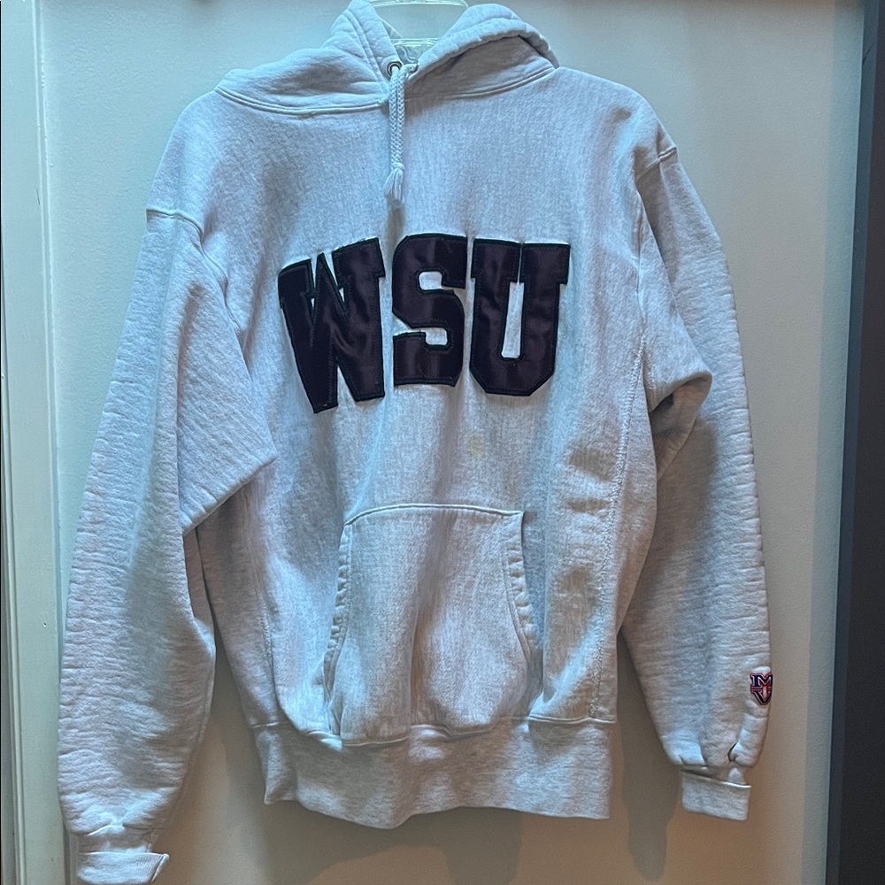 MV Sport White and Black WSU Hoodie